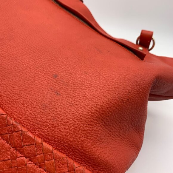 Elliot Lucca Red Pebbled Leather Cartagena Tote Bag - Picture 11 of 11